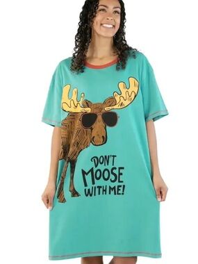 Lazy one Don’t Moose With Me One Size Nightgown Sleep Shirt